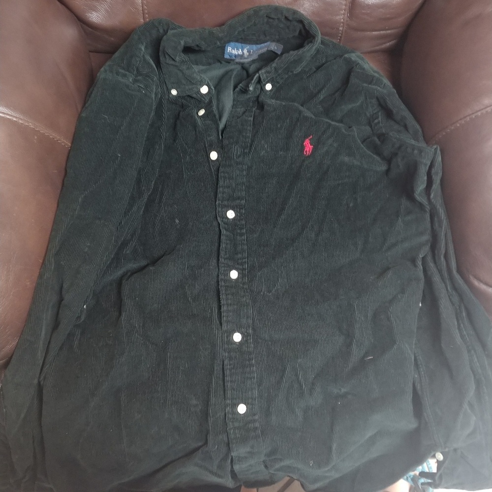 Polo Ralph Lauren black corduroy long sleeved